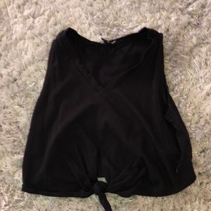 black tie v neck tank